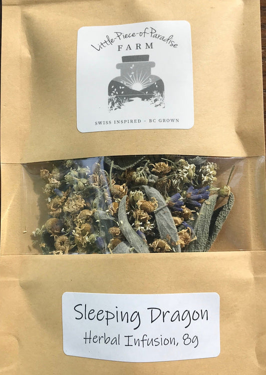 Organic Sleeping Dragon Herbal Infusion, Sustainable Farm Grown Herbs