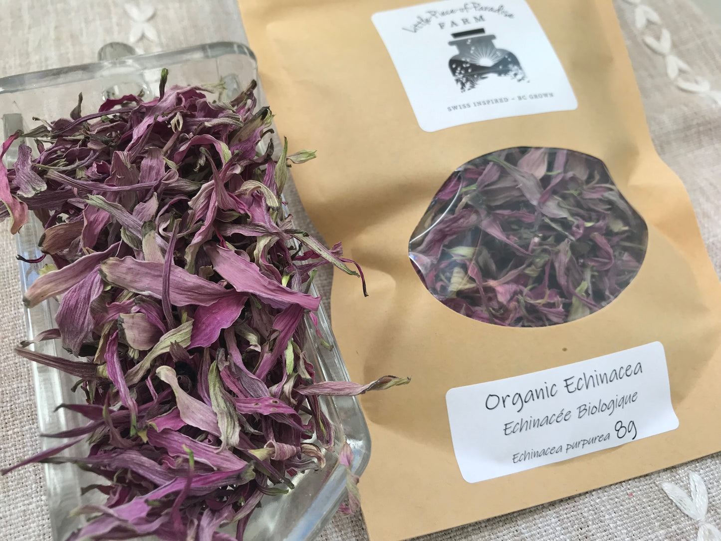 Organic Echinacea Flower, Echinacea purpurea, Sustainable Canadian Farm Dried Herbs