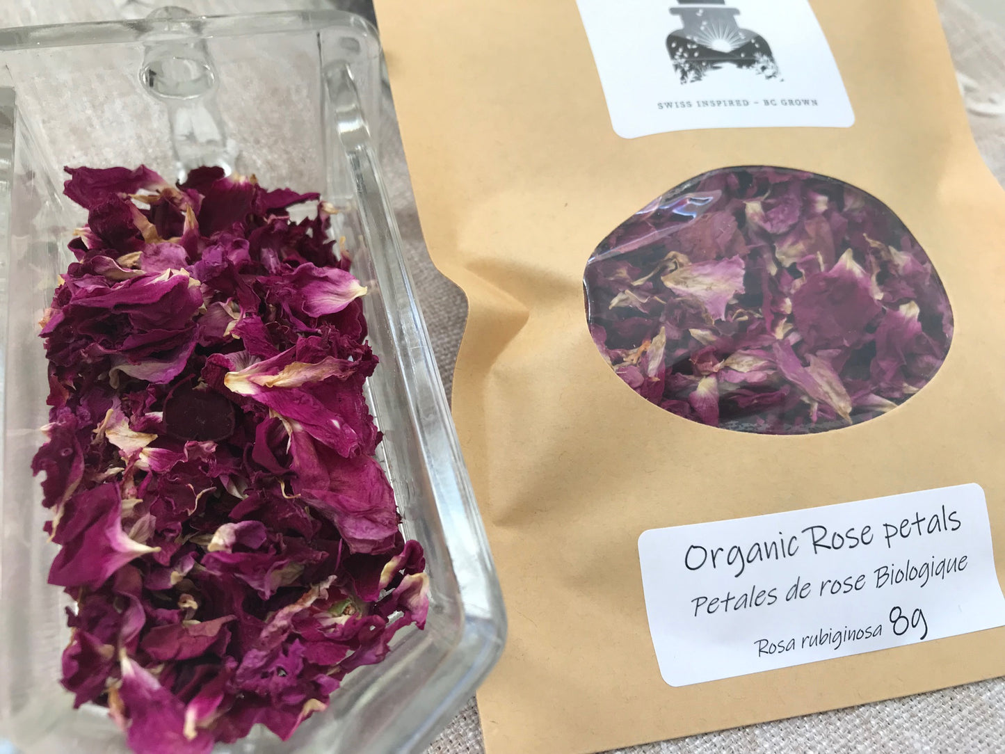 Organic Rose Petals, Rosa Canina, Sustainable Canadian Farm Grown