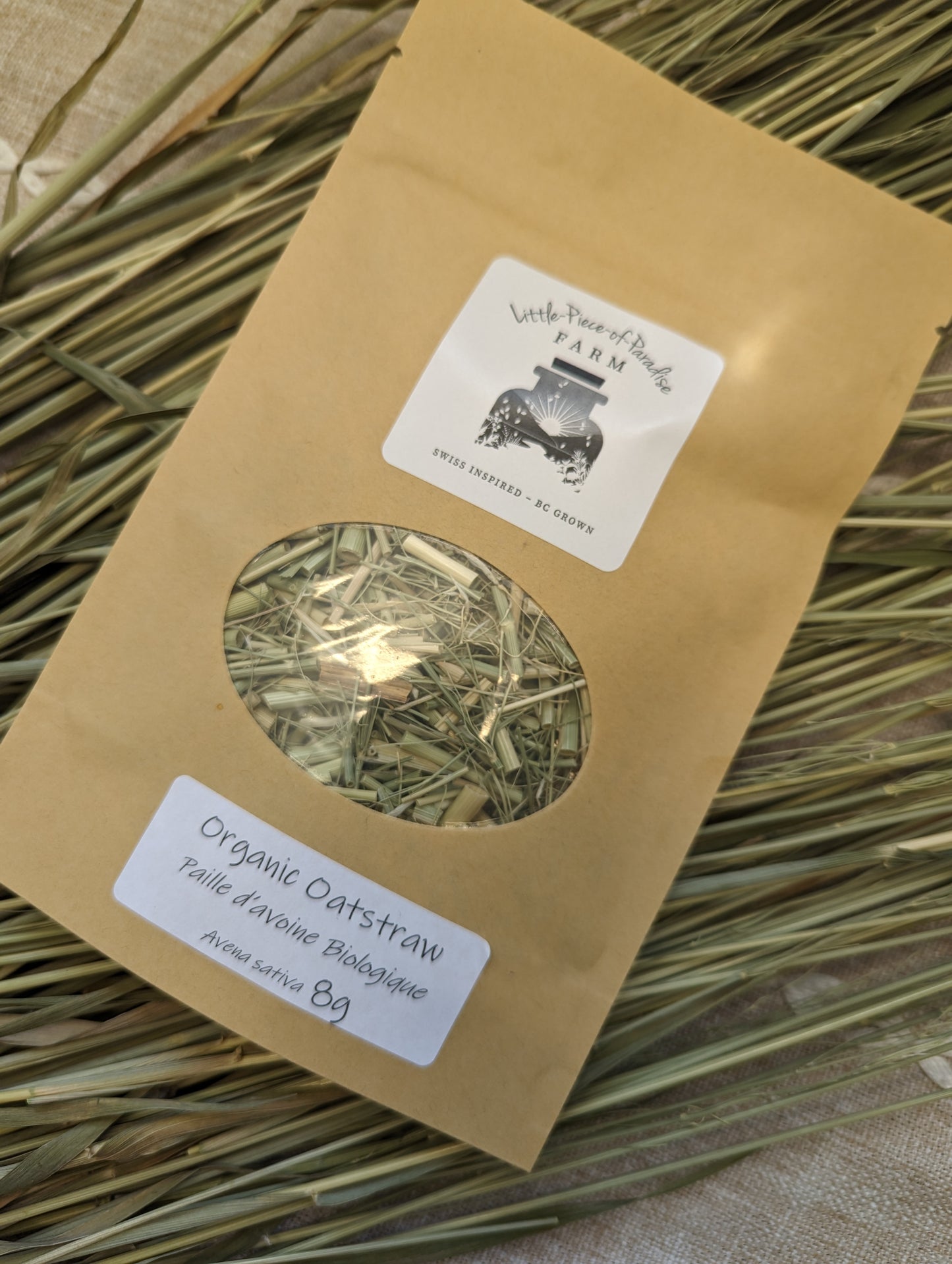 Organic Oatstraw, Avena sativa, Sustainable Canadian Farm Grown Dried Herb