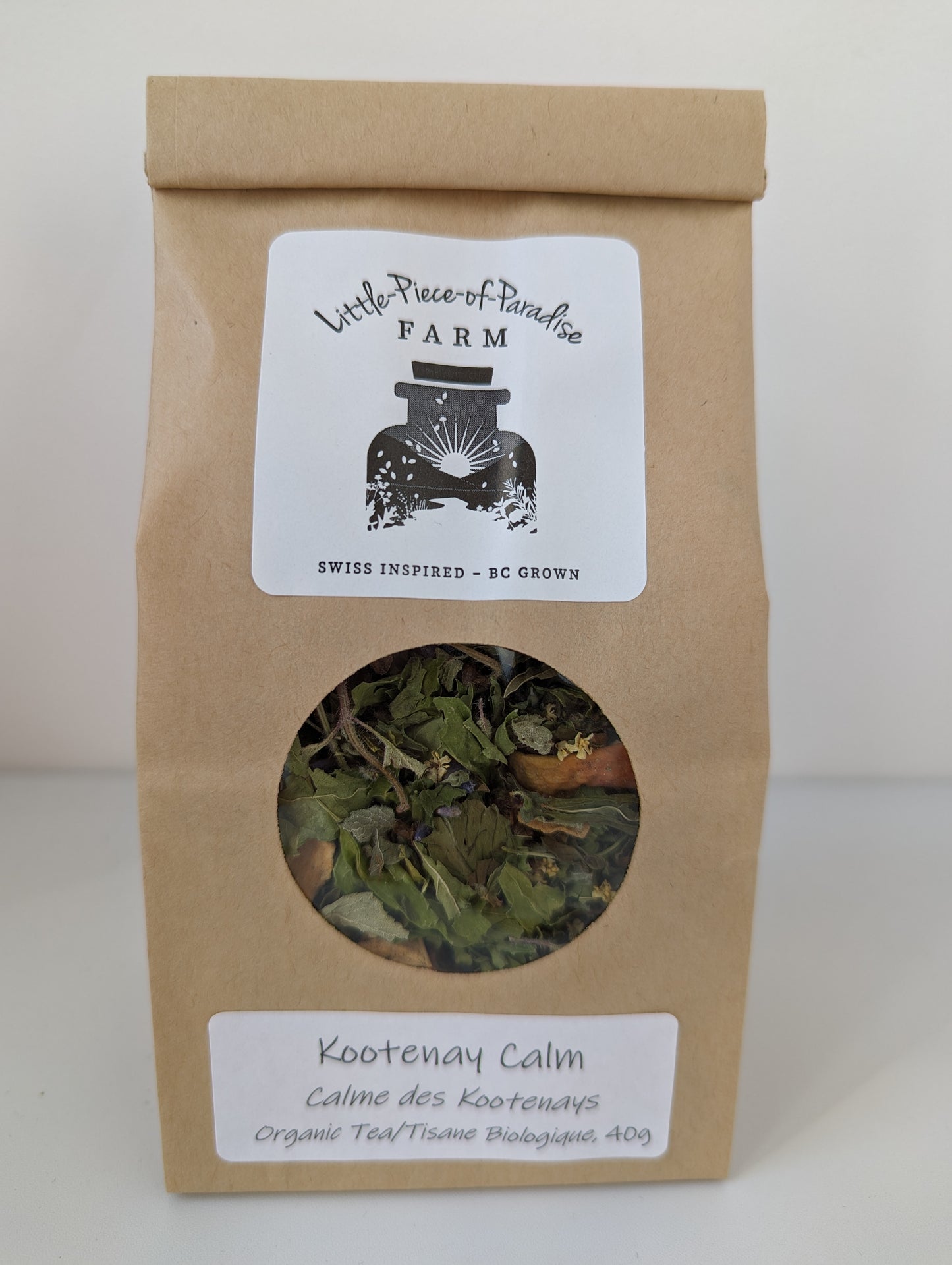 Kootenay Calm Tea, Sustainable Farm Grown Herbal Infusion,