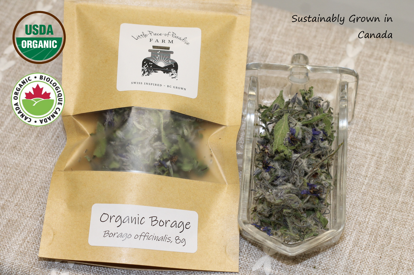 Organic Borage, Sustainable Farm Grown Herb Medicine