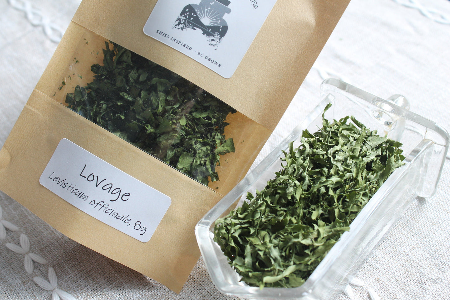 Organic Dried Lovage, Levisticum officinale, 2023 Harvest, Sustainable Canadian Farm Grown,
